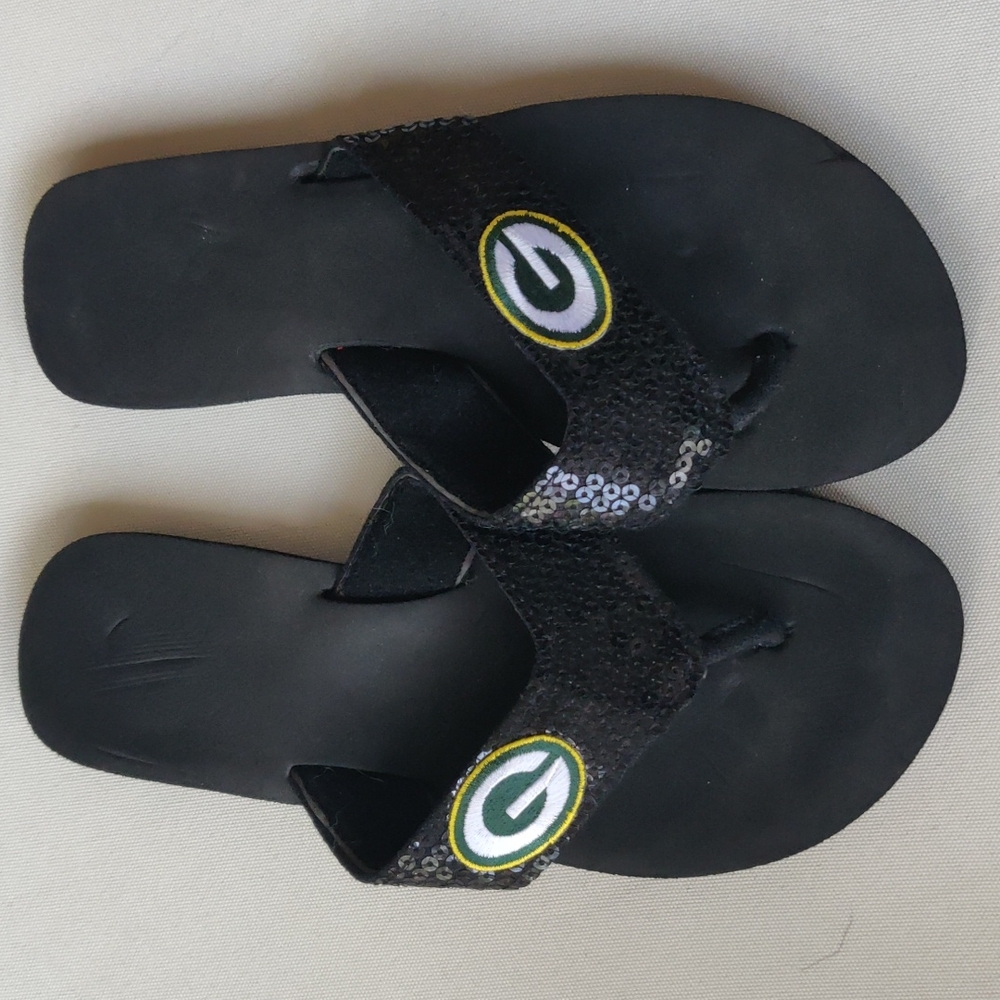 Green Bay Packer Flip Flops
